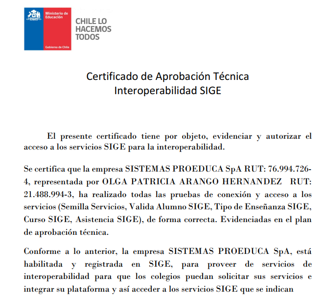 Certificado Mineduc